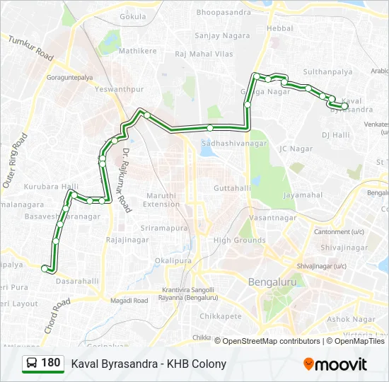 180 Bus Line Map