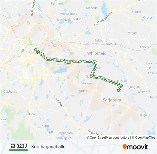 323J Bus Line Map