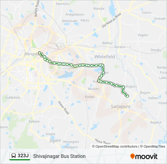 323J Bus Line Map