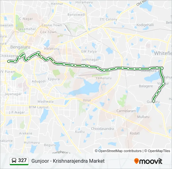 327 Bus Line Map