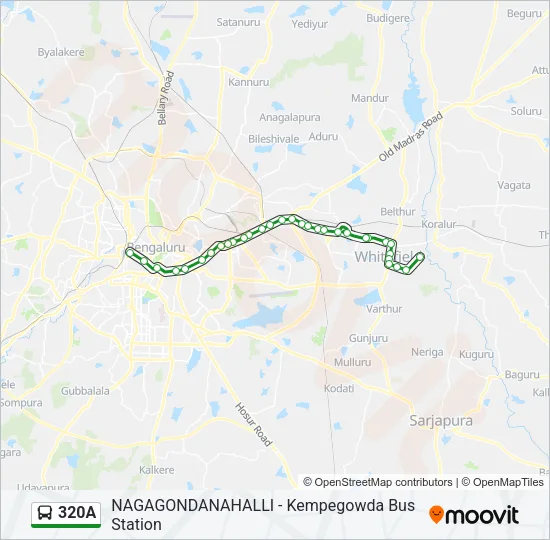 320A Bus Line Map