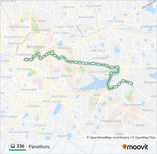 336 bus Line Map