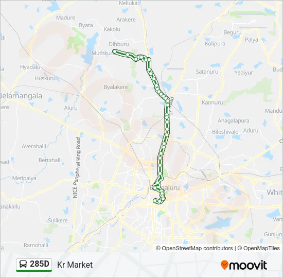 285D Bus Line Map