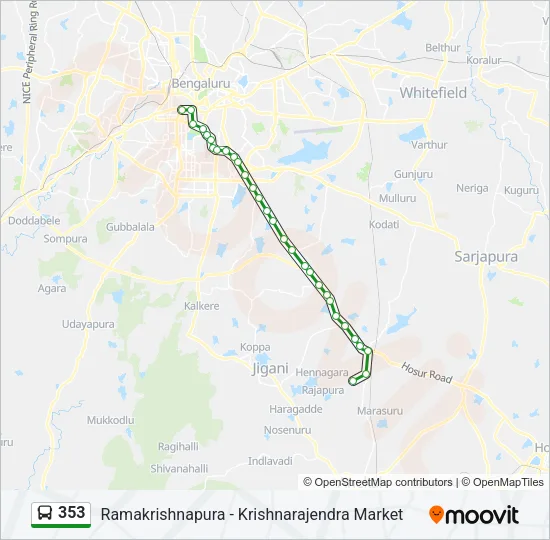 353 Bus Line Map