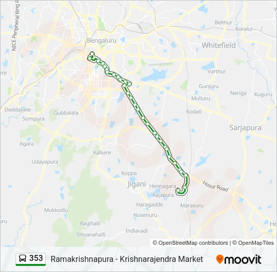353 Bus Line Map
