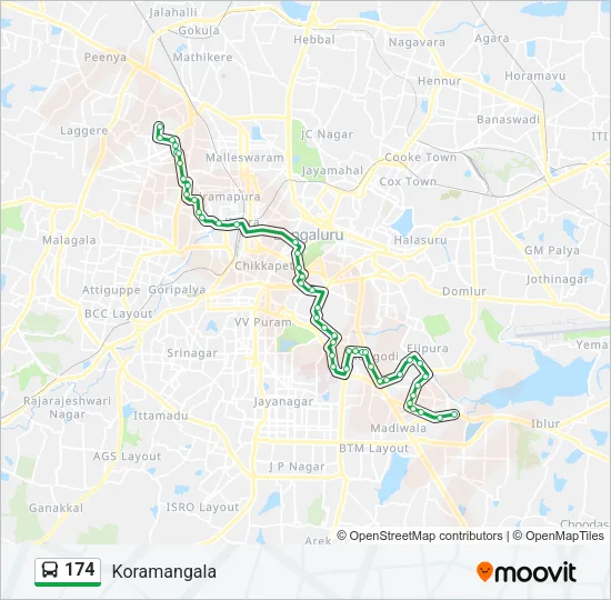 174 Bus Line Map