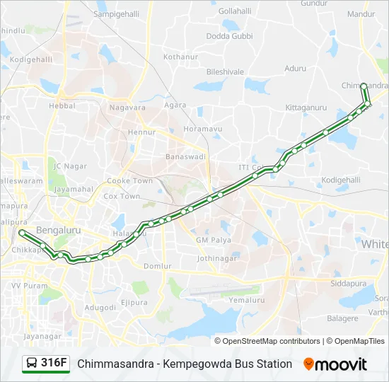 316F Bus Line Map