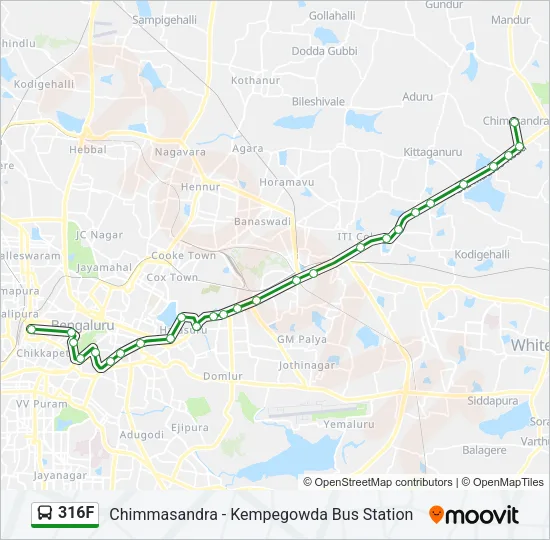 316F Bus Line Map