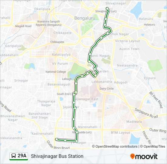 29A Bus Line Map