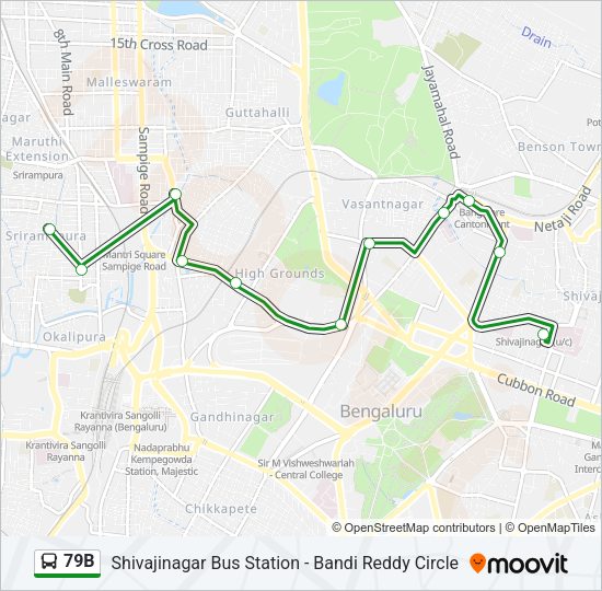 79B bus Line Map