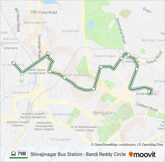79B Bus Line Map
