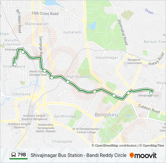 79B Bus Line Map