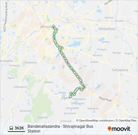 362K bus Line Map