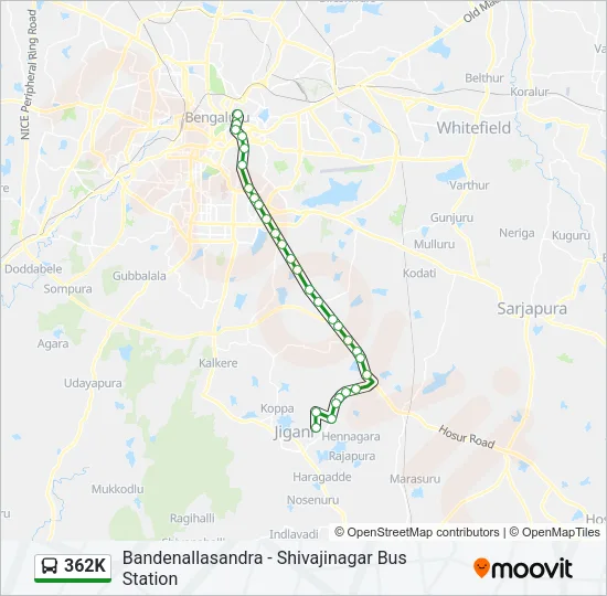 362K Bus Line Map