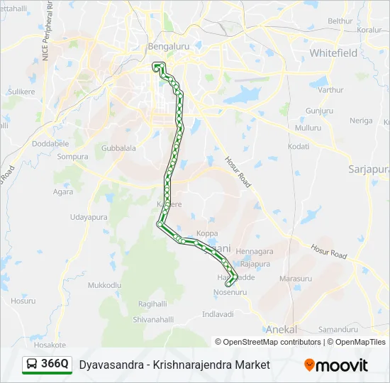 366Q Bus Line Map
