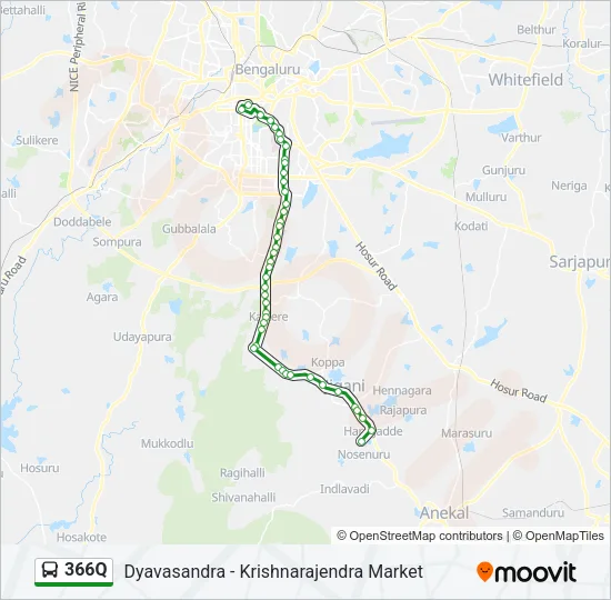 366Q Bus Line Map