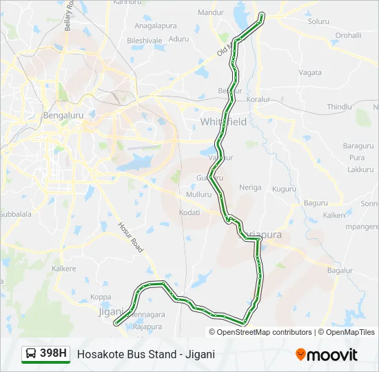 398H Bus Line Map