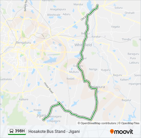 398H bus Line Map