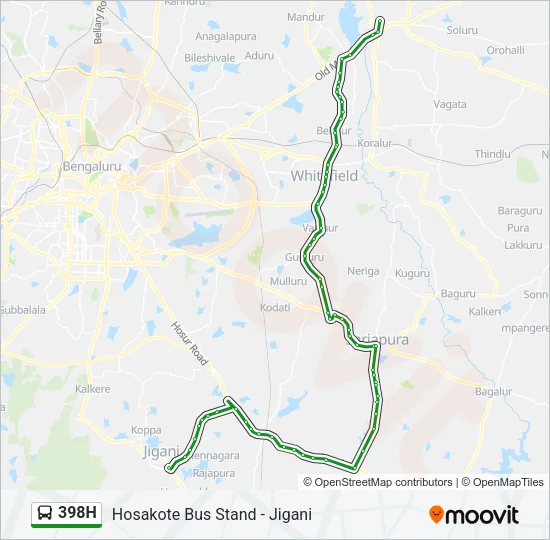 398H Bus Line Map