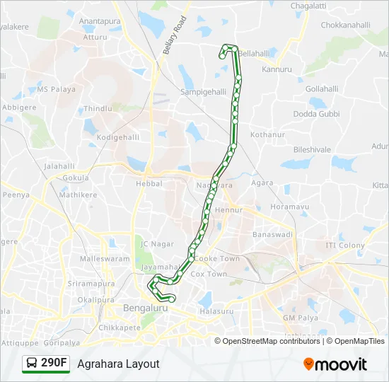 290F Bus Line Map
