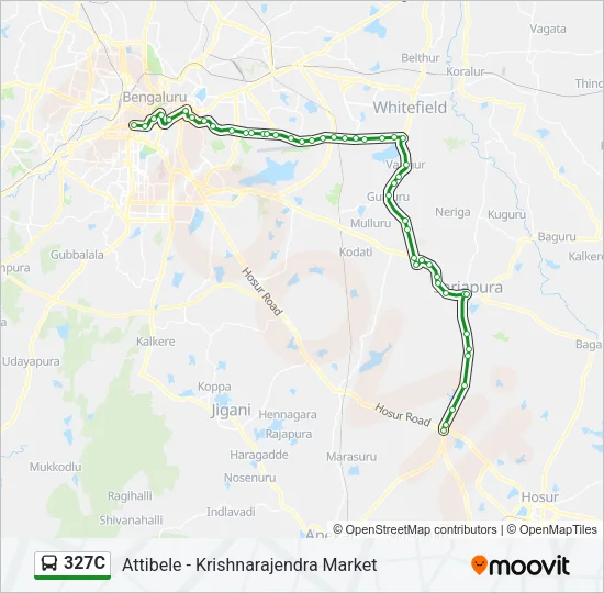 327C Bus Line Map