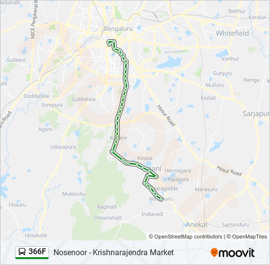 366F bus Line Map