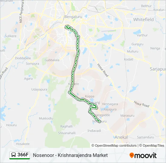366F Bus Line Map