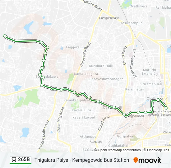 265B Bus Line Map