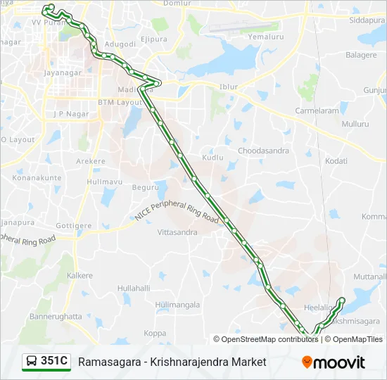 351C Bus Line Map