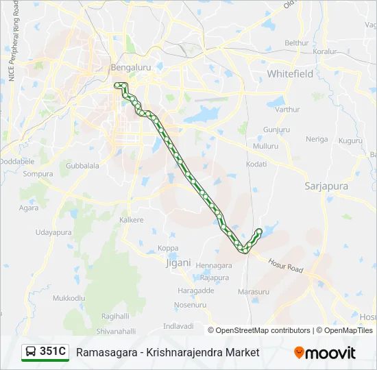 351C Bus Line Map