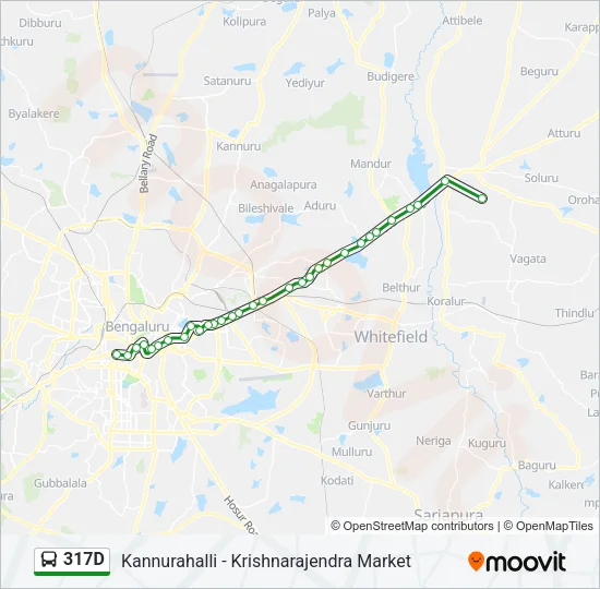 317D Bus Line Map