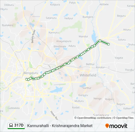 317D Bus Line Map