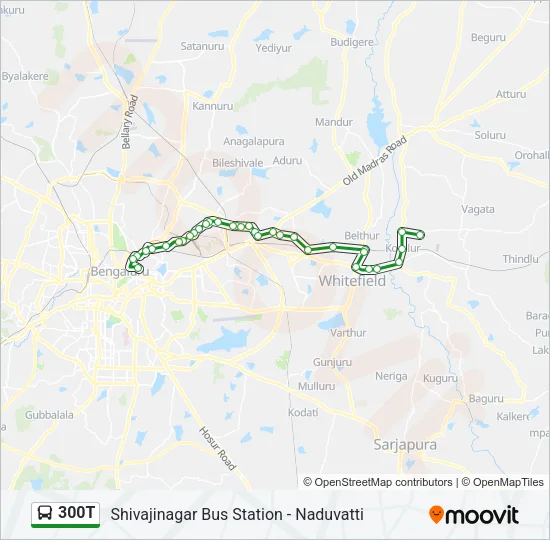 300T Bus Line Map