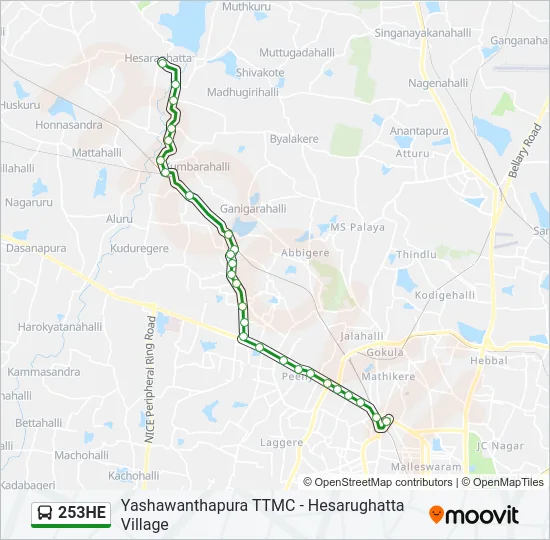 253HE Bus Line Map