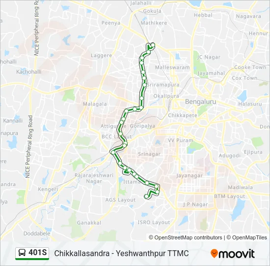 401S Bus Line Map