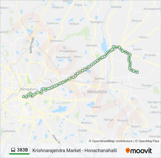 383B Bus Line Map