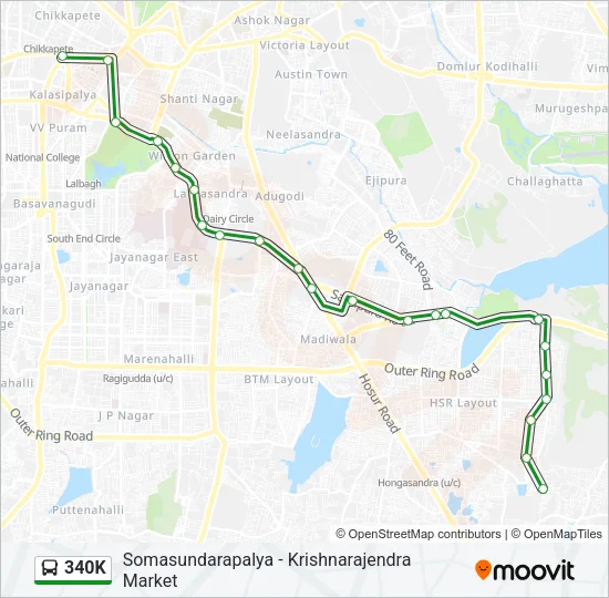340K Bus Line Map