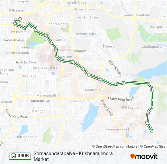 340K Bus Line Map