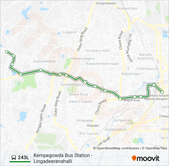 243L Bus Line Map