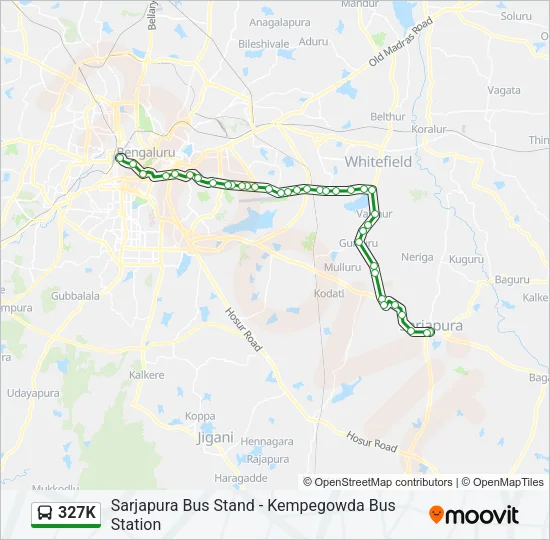 327K Bus Line Map