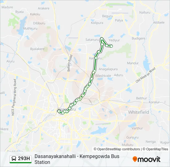 293H Bus Line Map
