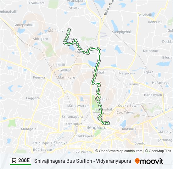 288E bus Line Map