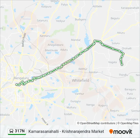 317N Bus Line Map
