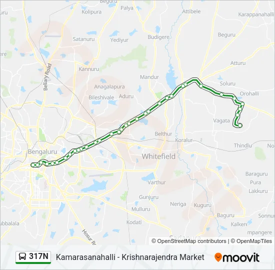 317N Bus Line Map