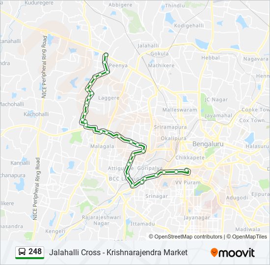 248 Route: Schedules, Stops & Maps - Jalahalli Cross (Updated)