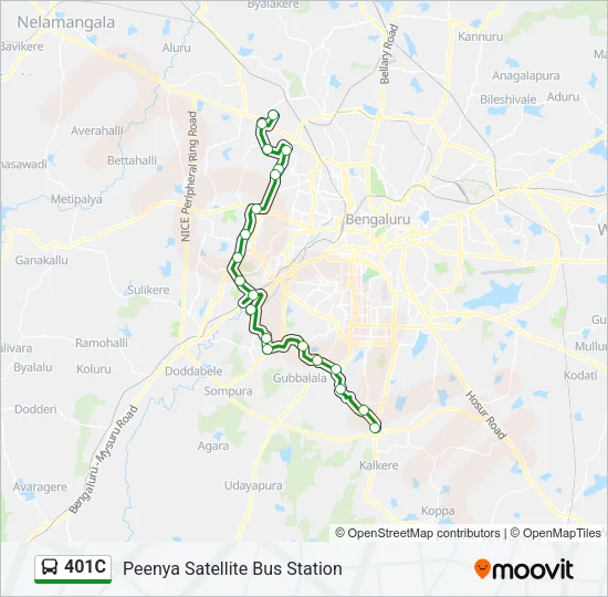401C Bus Line Map