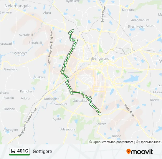 401C Bus Line Map