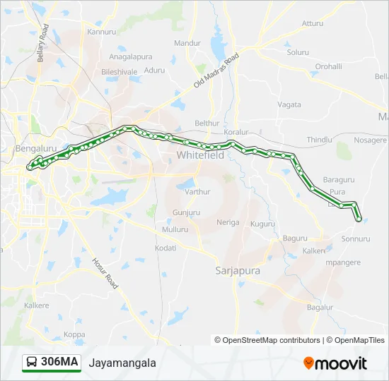 306MA Bus Line Map