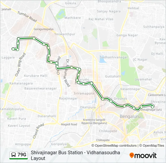 79G Bus Line Map