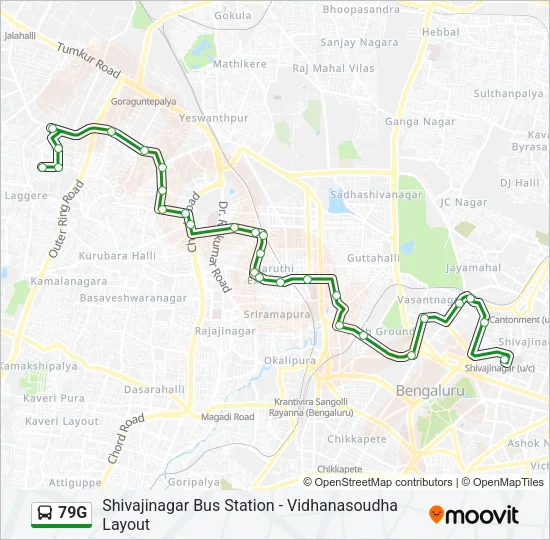 79G Bus Line Map